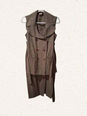 Vintage La Belle Fashions Size 5 2-Piece Double Breasted Vest Skirt Set Made USA